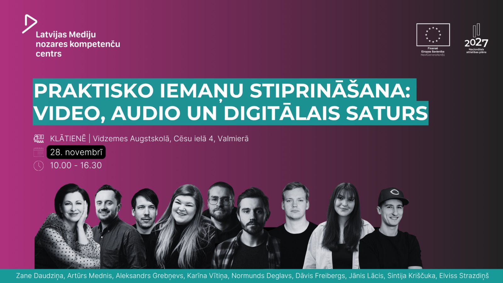 Darbnīcas mediju profesionāļiem  “Praktisko iemaņu stiprināšana: video, audio un digitālais saturs”